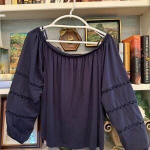 Lilly Pulitzer Navy Blue Cotton Top